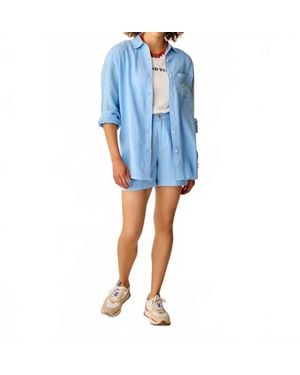 Carve Designs Suki Linen Shorts - Blue