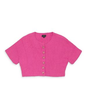 CALLIPYGIAN Ss Furry Fuchsia Cardigan - Pink