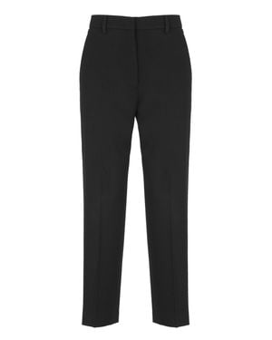 Lanvin Tailored Wool Pants With Hidden Closure - Black