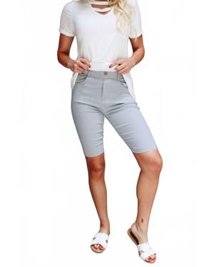 Lara Everyday Colored Bermuda Shorts - Blue