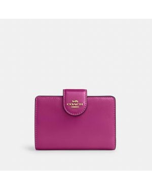 COACH Medium Corner Zip Wallet - Purple