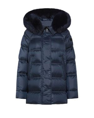 Peuterey Takan Fur-Hood Down Jacket - Blue
