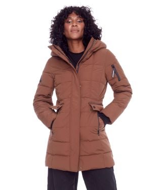 Alpine North Kootney Vegan Down (Recycled) Mid-Length Parka - Red