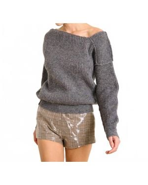 Line & Dot Shore Sweater - Gray