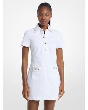 Michael Kors Outlet Carson Denim Mini Dress - White