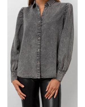 Rails Angelica Button Down Shirt - Gray