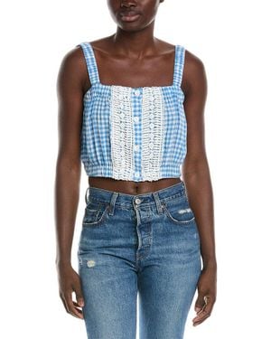 Roberta Roller Rabbit Gingham Miley Top - Blue