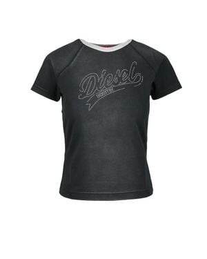 DIESEL Fitted Raglan T-Shirt - Black