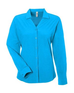 CORE365 Ultra Uvp Long Sleeve Marina Shirt - Blue