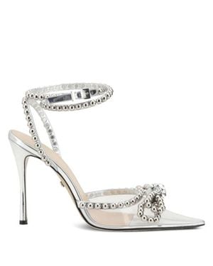 Mach & Mach Double Bow Embellished Pumps, Brand Size 38 Us - Metallic