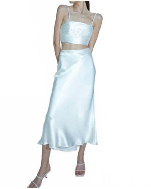 AIIFOS Linda Slip Skirt - Blue
