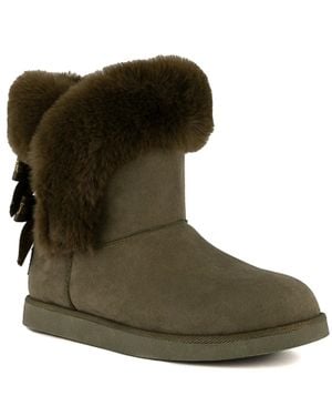 Juicy Couture King Cozy Faux Suede Cold Weather Boots Lion209 - Green