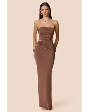 Nookie Portia Bandeau Maxi Dress - Natural
