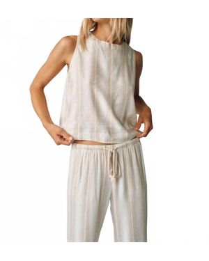 Bella Dahl Sleeveless Button Back Top - Gray