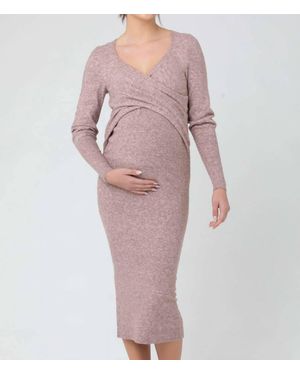 Ripe Maternity Knit Maternity Dress - Pink