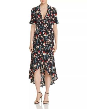Equipment Imogene Silk Wrap Dress - Black