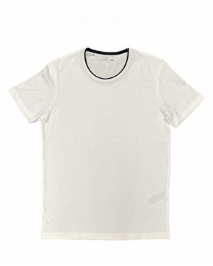 SELECTED Short Sleeve O Neck Tee Top - White