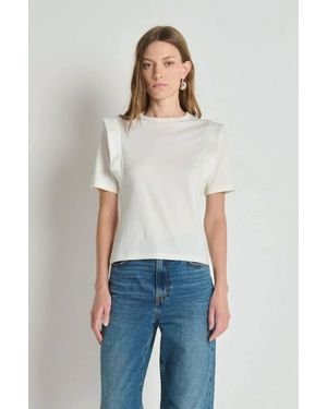 Nation Ltd Thea Sleeve Inset Top - Blue