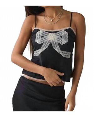 LoveShackFancy Arise Top - Black