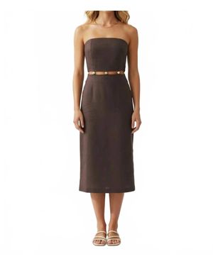 Lena® Cove Midi Dress - Brown