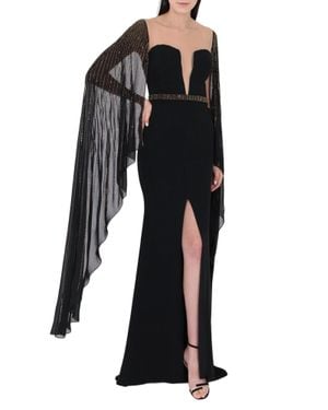 Forever Unique Flying Open Sleeves Dress - Black