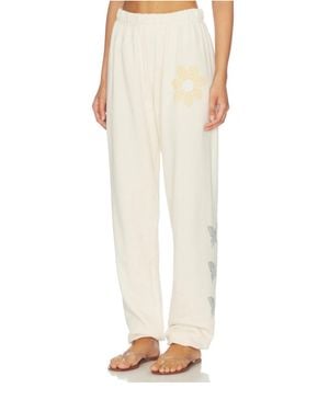 Lauren Moshi Nika Butterfly Daisy Sweatpants - White