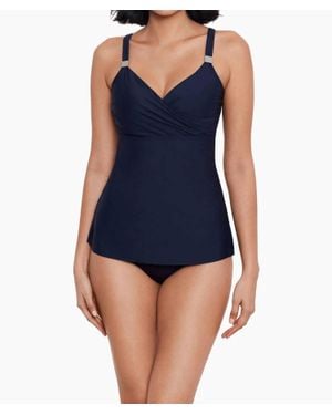 Miraclesuit Tankini Surplice Underwire Top - Blue