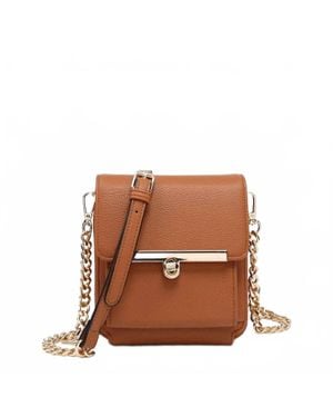 Jen & Co. Odette Square Clutch Crossbody Bag - Brown