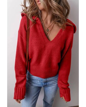 Little Daisy Closet Collared V Neck Sweater