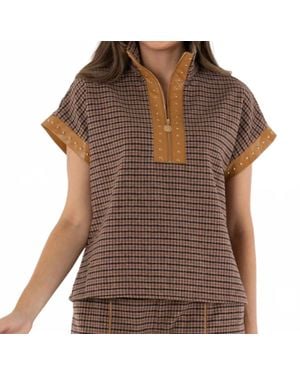 Emily Mccarthy Poppy Pullover Top - Brown