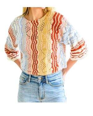 One Eleven North Hazel Eyes Knit Top - Multicolor