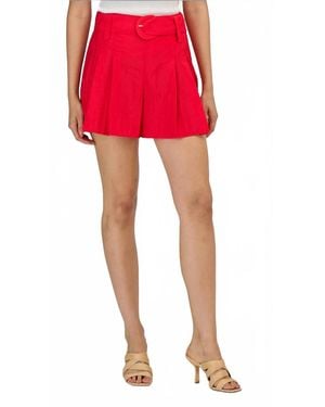 Cinq À Sept Phylis Belted Shorts - Red