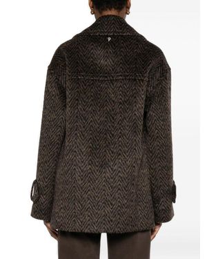 Dondup Tailored Coat With Wide Lapel - Black