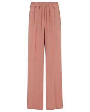Seventy Fluid Elastic-Waistband Viscose-Blend Wide-Leg Pants - Pink
