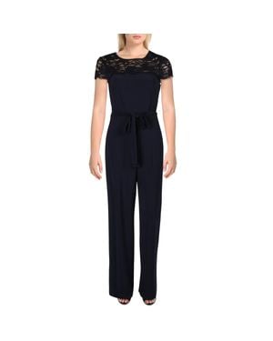 Ralph Lauren Dayah Lace Illusion Jumpsuit - Blue