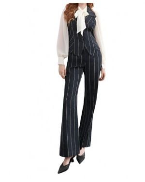 Iris Setlakwe Pinstripe Flared Pants - Black