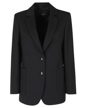 Seventy Single-Breasted Back Vent Polyester-Blend Jacket - Black