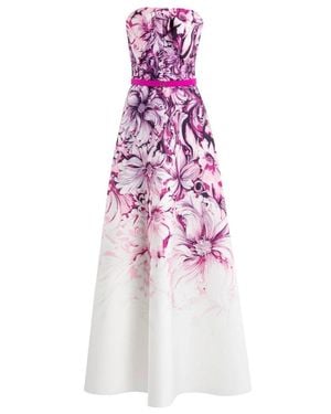Saiid Kobeisy Sk Jet Strapless A-Line Dress - Pink