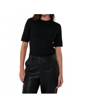 EsQualo Birdie Studs Sweater - Black