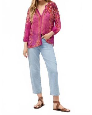 Johnny Was Franceen Shirt - Pink