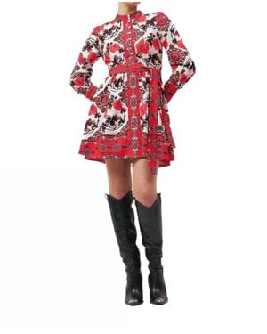 Beyond By Vera Nella Mini Dress - Red