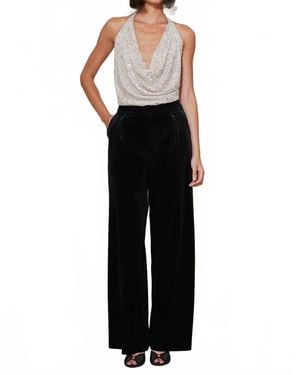 Bishop + Young Luxe Velvet Wide Leg Pants - Black