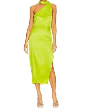 SER.O.YA Marissa Silk Dress - Yellow