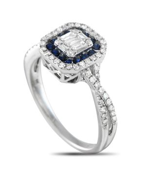 LB Exclusive 14K 0.50Ct Diamond And Sapphire Ring Rn32522 - Metallic