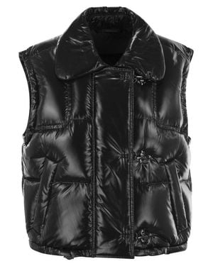 Fay 3-Hook Down Waistcoat - Black