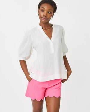 Lilly Pulitzer Mialeigh Linen Top - White