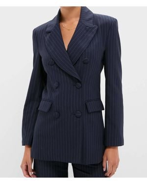 Emerson Fry Strong Shoulder Blazer - Blue
