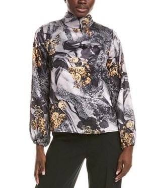 Truth Woven Printed Top - Gray