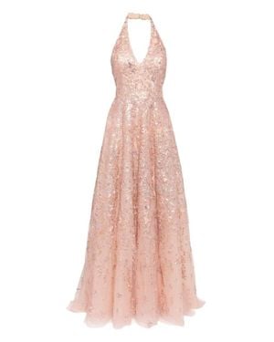 Saiid Kobeisy Embroidered Long Dress - Pink