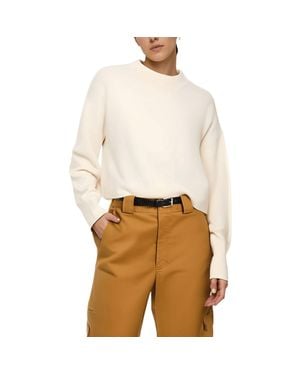 French Connection Vhari Crop Polyester Mock Turtleneck Sweater - Natural